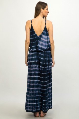 Rochie bleumarin lunga tie dye Emine