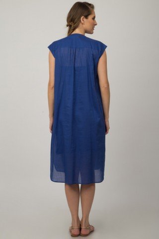 Rochie albastra Aris cu margele