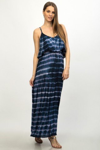 Rochie bleumarin lunga tie dye Emine