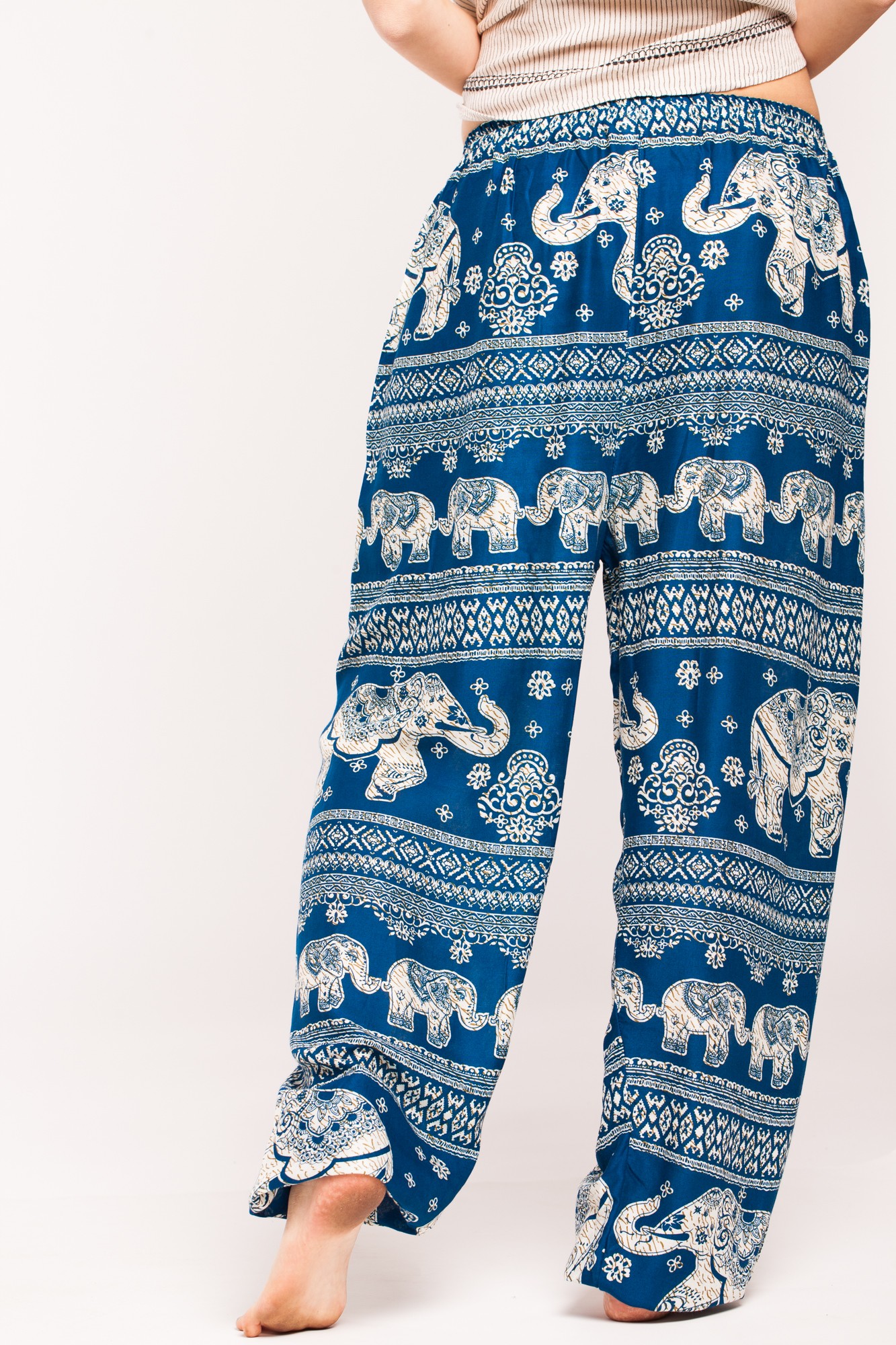 Pantaloni albastri Magic din vascoza