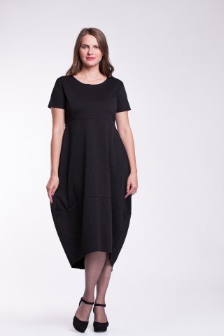 Rochie neagra Emilia tip balon