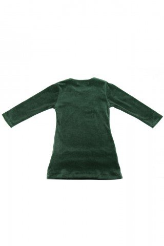 Rochie verde din catifea Afrodita Kids