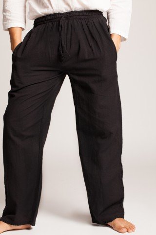 Pantaloni negri din bumbac