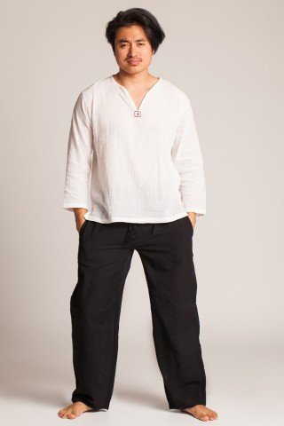 Pantaloni negri din bumbac