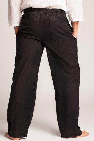 Pantaloni negri din bumbac
