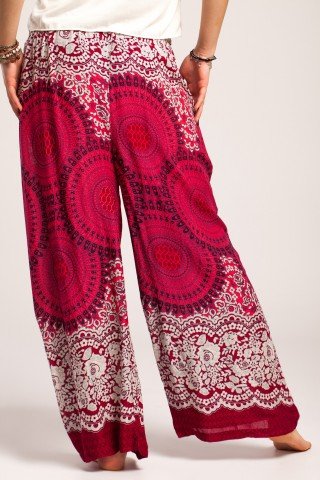 Pantaloni boho multicolori largi mandala