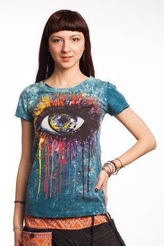 Tricou albastru Eye Art