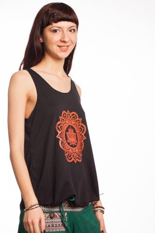 Maiou din bumbac Lotus Mandala