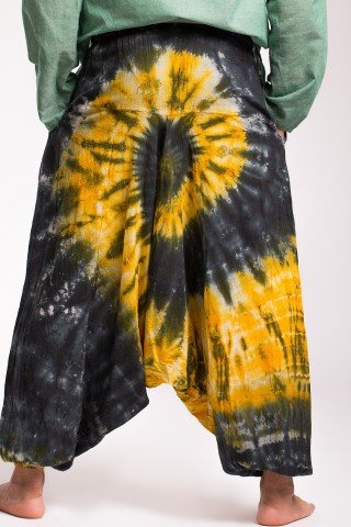 Salvari  unisex Tye Dye galben-negru