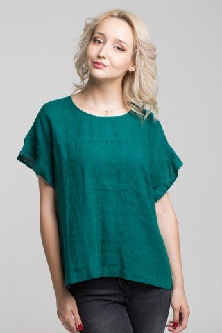 Bluza verde smarald din in