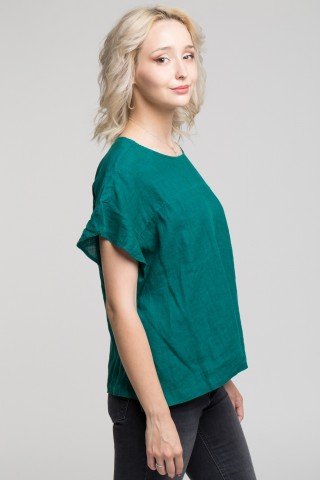 Bluza verde smarald din in