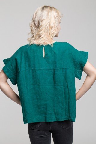 Bluza verde smarald din in