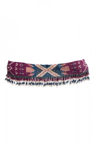 Choker boho multicolor cu motive tribale