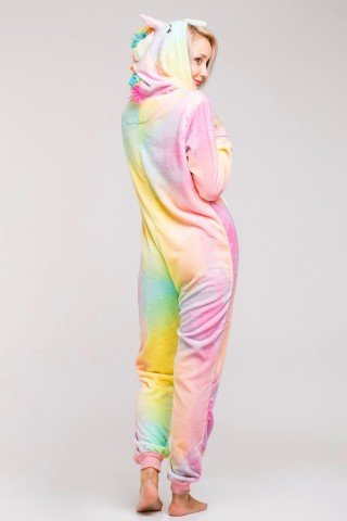 Pijama intreaga kigurumi Unicorn multicolor