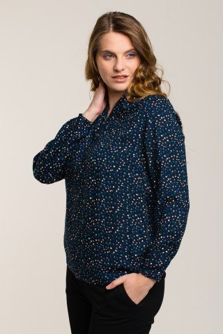 Bluza bleumarin-chic maneca lunga