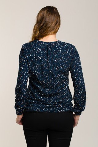 Bluza bleumarin-chic maneca lunga