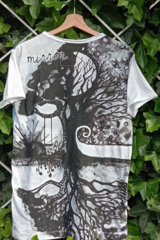 Tricou din bumbac Tree of Life in oglinda