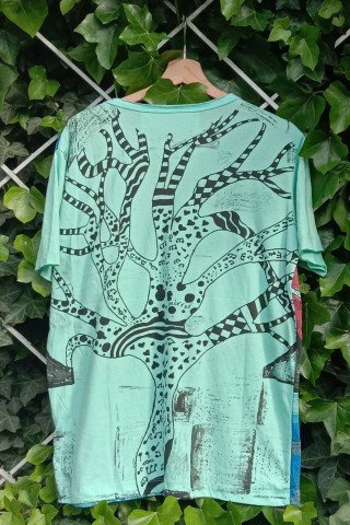 Tricou din bumbac Happy Tree in oglinda