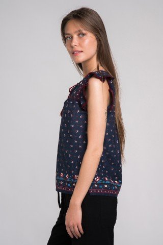 Bluza bleumarin maneci aripioare Happy Hippie