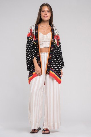 Kimono vaporos multicolor Tropical