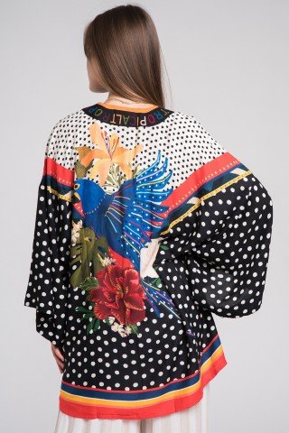 Kimono vaporos multicolor Tropical