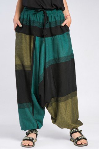 Salvari unisex turcoaz, negru si  lemon Green Sea