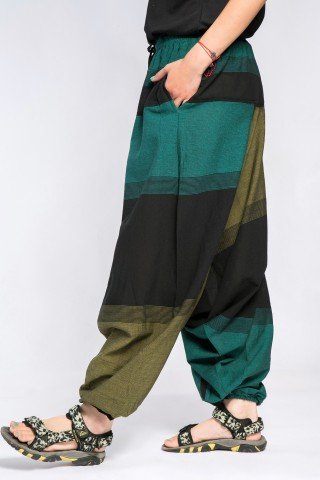 Salvari unisex turcoaz, negru si  lemon Green Sea
