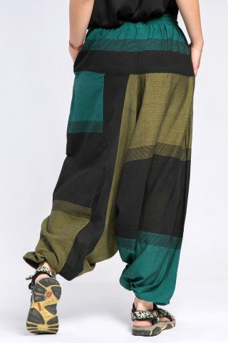 Salvari unisex turcoaz, negru si  lemon Green Sea