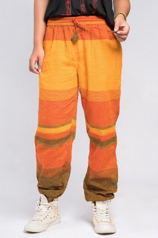 Pantaloni unisex Orange in carouri