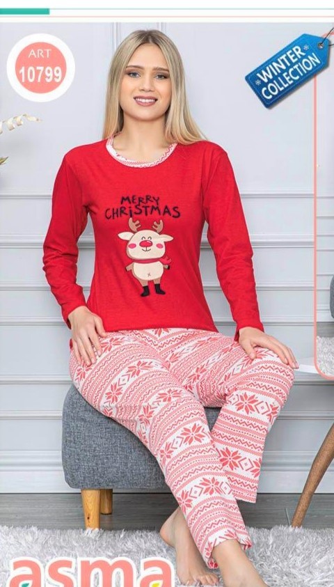 Pijama gri flausata de Craciun Merry Christmas