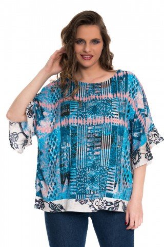 Bluza albastra Dor de Mare fluture