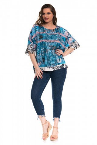 Bluza albastra Dor de Mare fluture