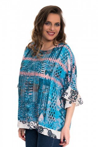 Bluza albastra Dor de Mare fluture