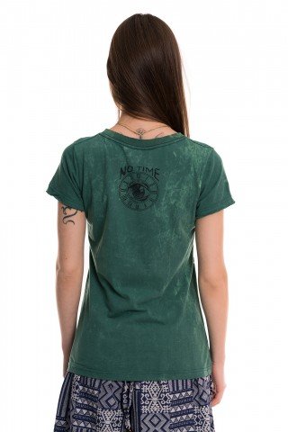 Tricou verde stone wash People Dream