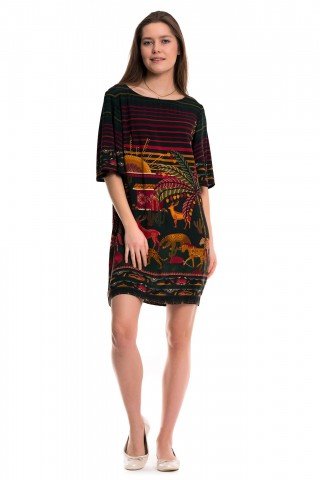 Rochie scurta neagra Wild Hawaii