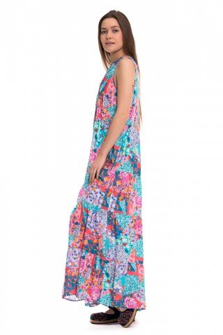 Rochie multicolora cu volane  Dor de vara