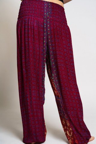 Pantaloni largi visinii mandala