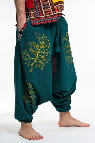 Salvari verzi grosi  Tree of Life cu mandala rosie