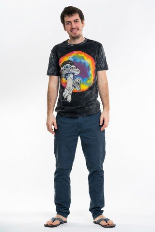 Tricou negru Colored Moon