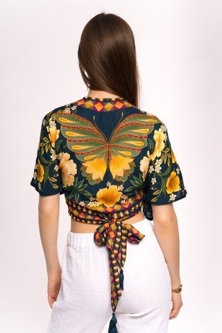 Bolero petrecut cu maneci stil kimono