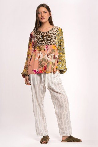 Bluza din matase Mix Print