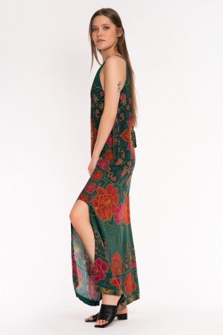 Rochie lunga verde Wild Lotus