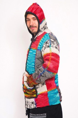 Jacheta de lana cu polar unisex Red Dream