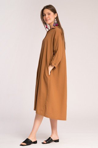 Rochie oversize tip camasa din in