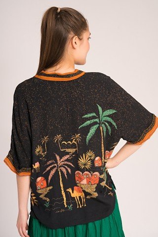 Camasa neagra cu maneca scurta DesertNight