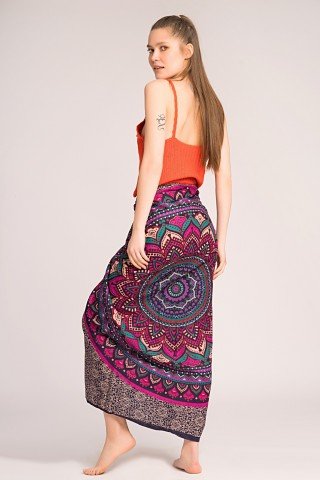 Sarong mov cu floare de lotus roz