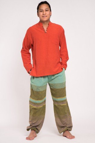 Pantaloni verzi cu siret si elastic Wild Sea