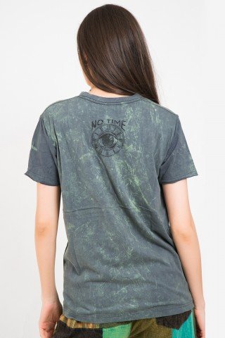 Tricou unisex tye-dye verde inchis Memories