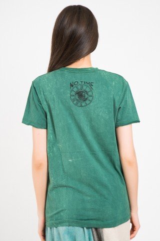 Tricou unisex tye dye verde  Moon and Sun