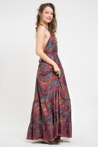 Rochie din matase vegetala paisley print Margo